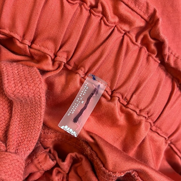 Free People Movement Red Elastic Waist Cargo Pants- M - Picture 7 of 8